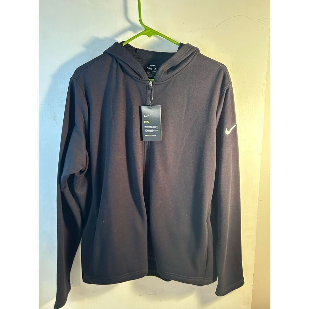 Nike zipper training jacket black womens xl new